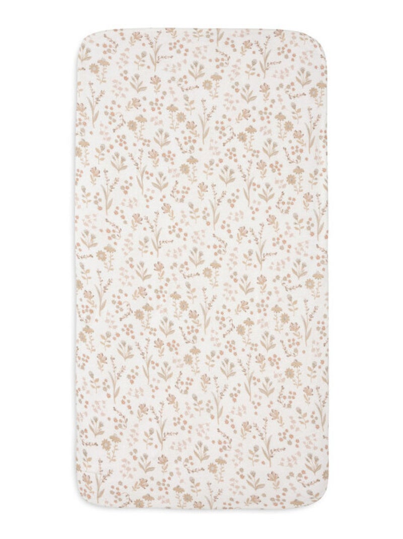 Drap-housse berceau Bloomy en coton Jollein Rose - Kiabi