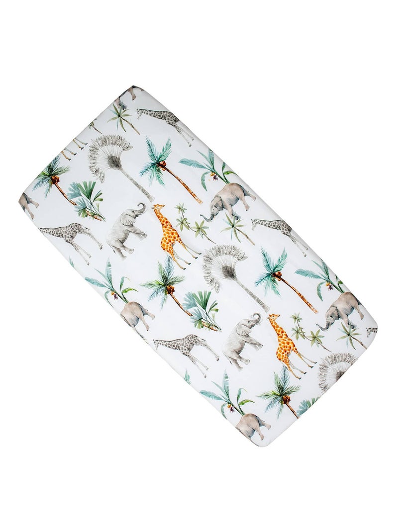 Drap housse berceau en coton, Safari SEVIRA KIDS Vert d'eau - Kiabi