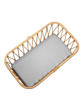 Drap housse berceau en gaze de coton à carreaux SEVIRA KIDS