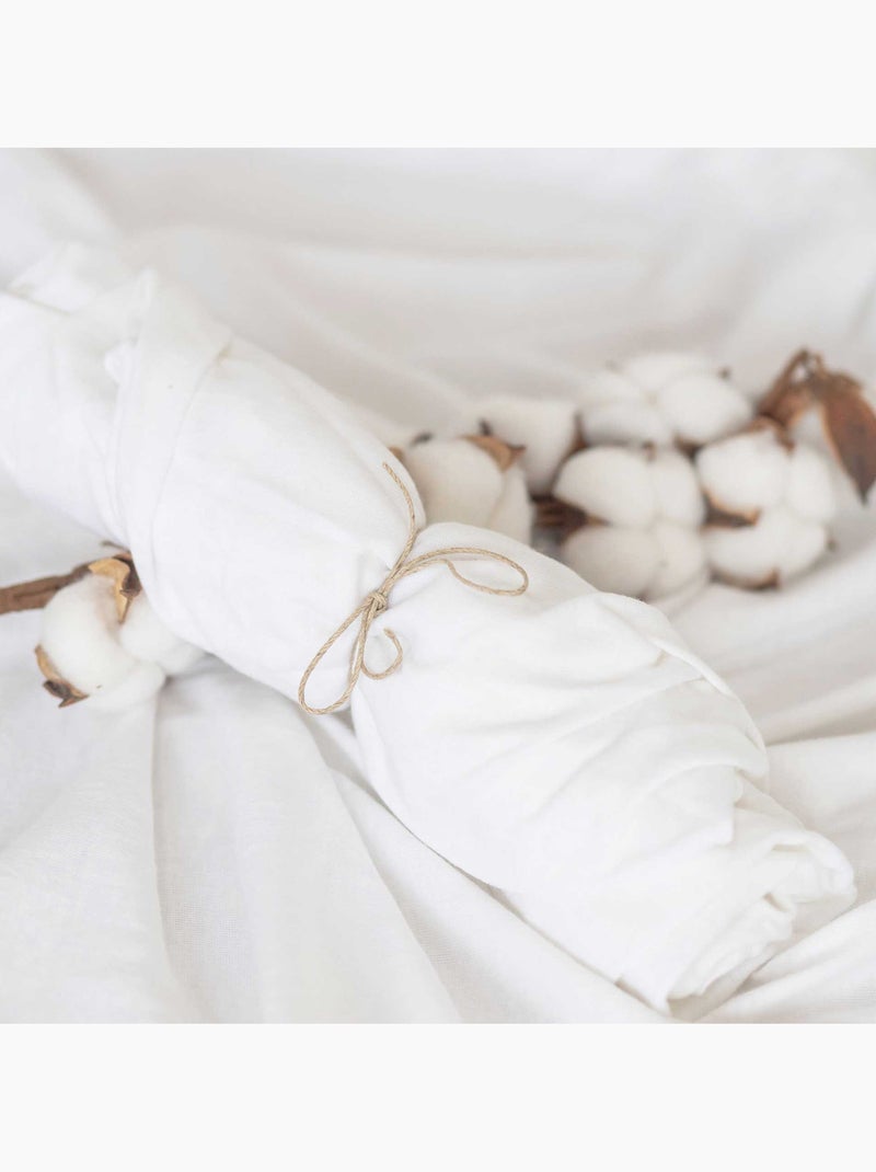 Drap housse bio bébé Blanc - Kiabi
