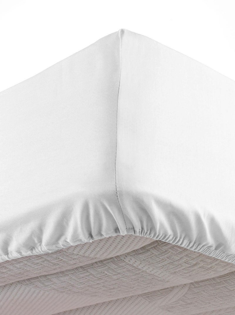 Drap housse BIOLINA Blanc - Kiabi