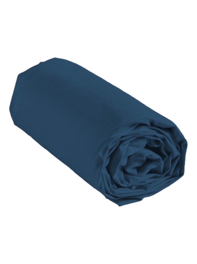 Drap housse BIOLINA Bleu marine - Kiabi