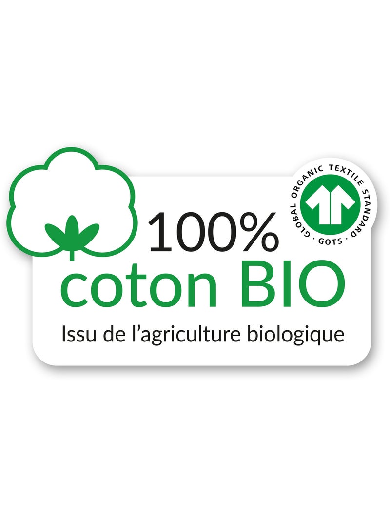 Drap housse BIOLINA Jaune - Kiabi