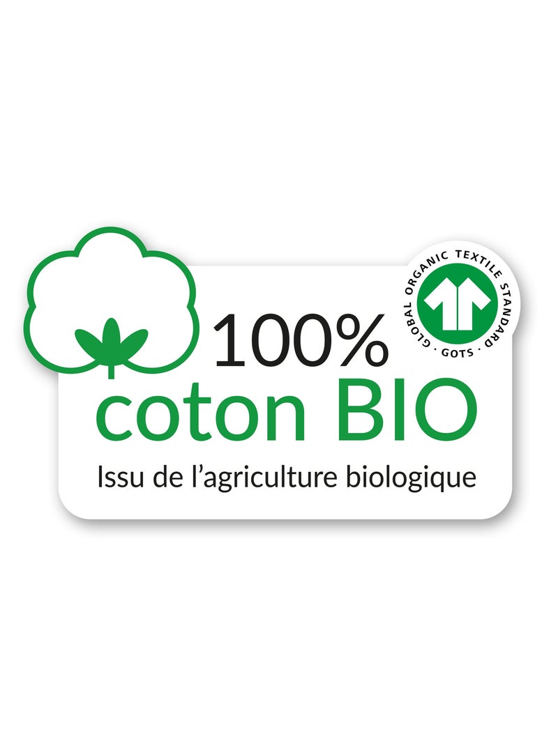 Drap housse BIOLINA Vert émeraude - Kiabi