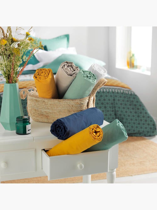 Drap housse Bioline emeraude - Kiabi