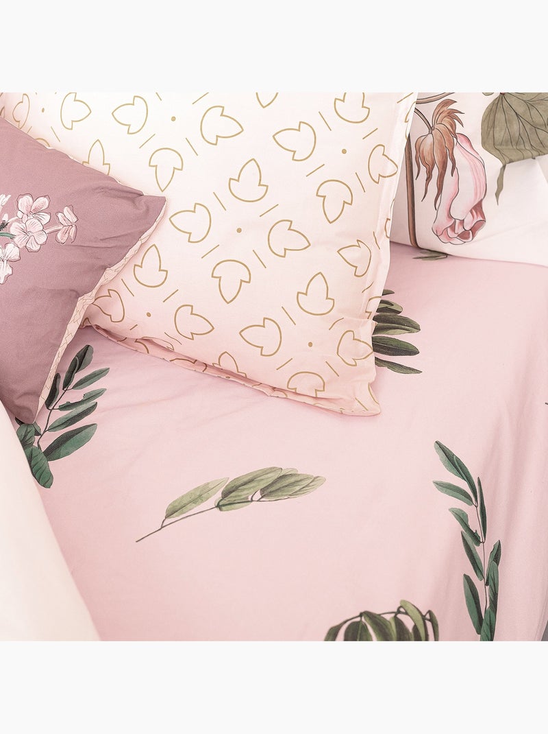 Drap-housse Blooming "Happyfriday" Blanc - Kiabi