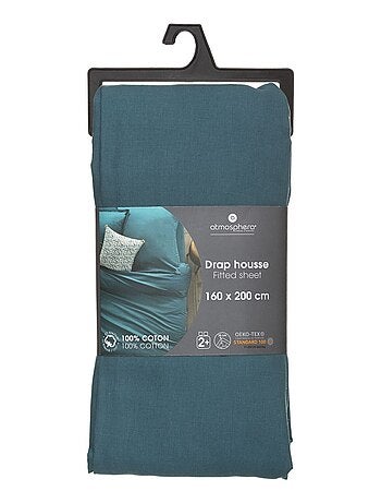 Drap Housse bonnet 30 cm 100% Coton Esther