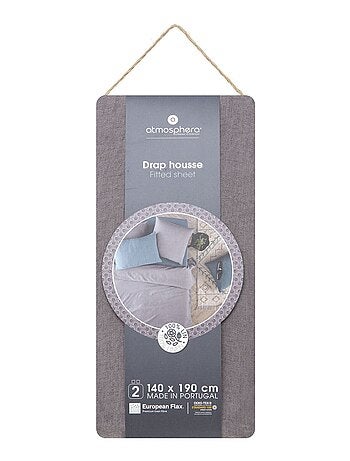 Drap housse en 100% lin