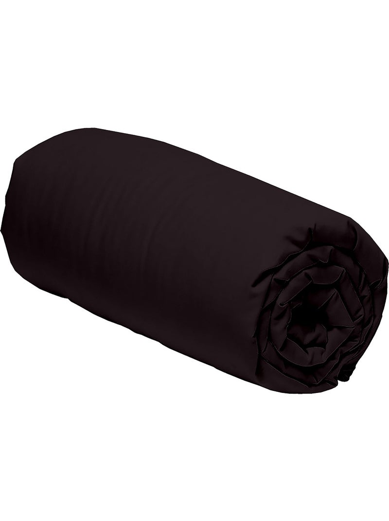 Drap housse bonnet 30cm en percale de coton 80fils, MURA Noir - Kiabi