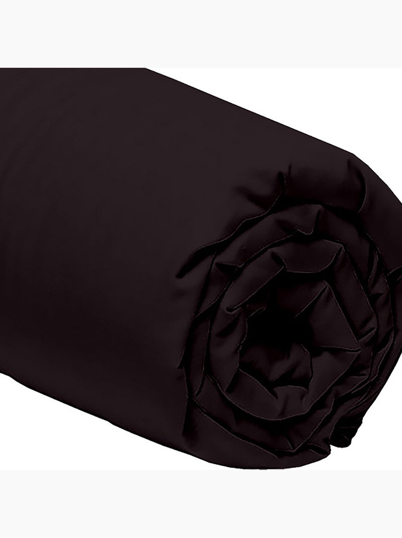 Drap housse bonnet 30cm en percale de coton 80fils, MURA Noir - Kiabi
