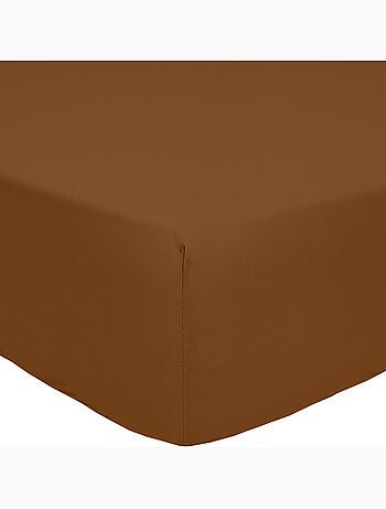 Drap housse bonnet 30cm en percale de coton 80fils, MURA