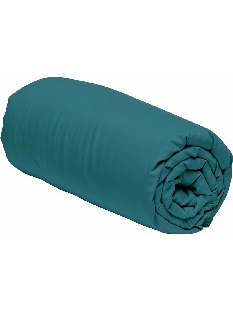 Drap housse bonnet 30cm en percale de coton uni - Mura Vert - Kiabi