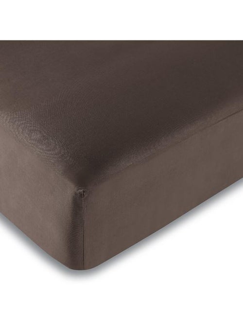 Drap Housse Choco 200 X 200 Cm / 100% Coton / 57 Fils/cm² "king Size" - Kiabi