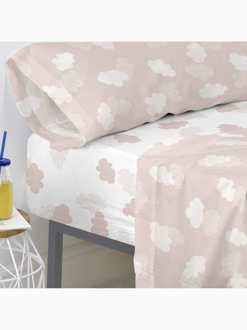 Drap-housse Clouds "Happyfriday" Rose - Kiabi