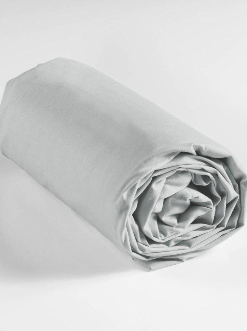 Drap housse  cm uni coton bio 57 fils Biolina gris Gris - Kiabi