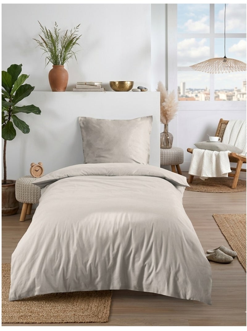 Drap housse Collection Cocon Beige - Kiabi