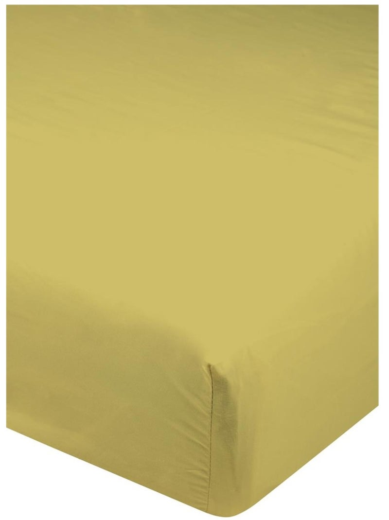 Drap housse collection cocon Moutarde - Kiabi