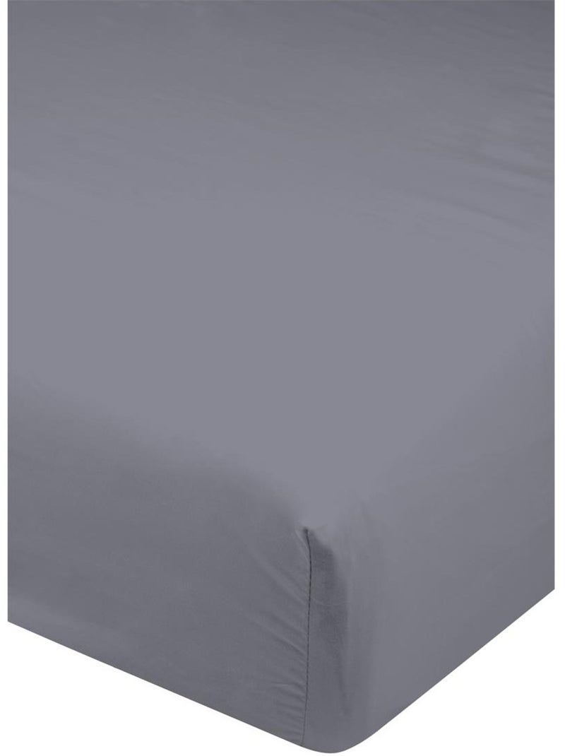 Drap housse Collection Cocon Noir Gris anthracite - Kiabi