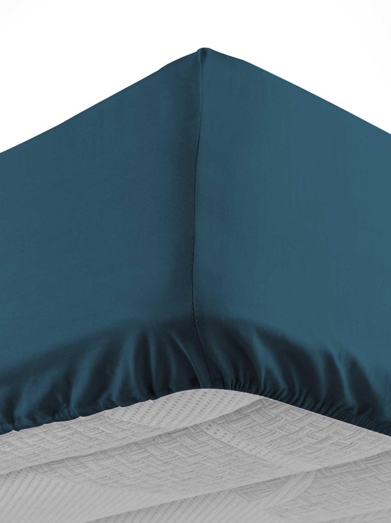 Drap housse Collection Couleur Emotion Bleu - Kiabi