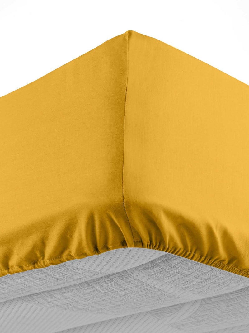 Drap housse Collection Couleur Emotion Jaune - Kiabi