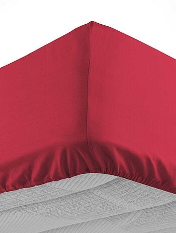 DVALA Drap housse - rouge foncé 90x200 cm - IKEA