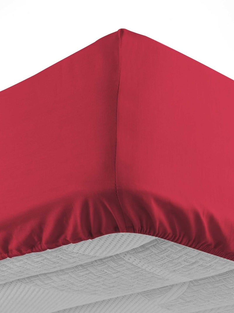 Drap housse Collection Couleur Emotion Rouge - Kiabi