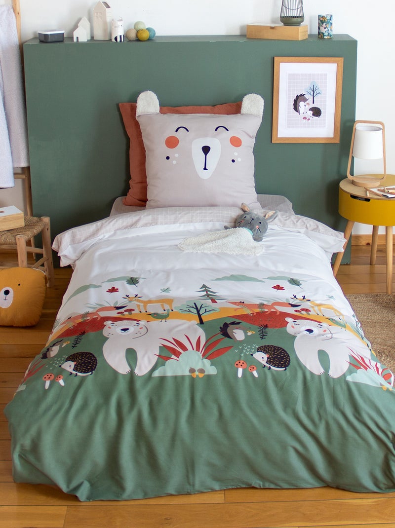 Drap housse collection FOREST en microfibre Beige - Kiabi