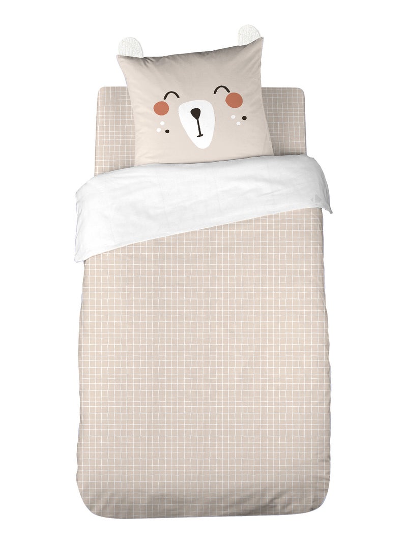 Drap housse collection FOREST en microfibre Beige - Kiabi