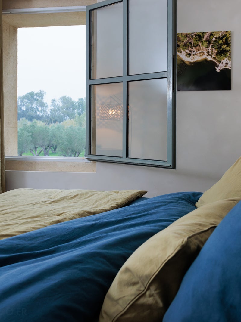 Drap housse collection OPERA Bleu marine - Kiabi