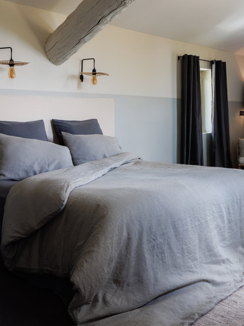 Drap housse collection OPERA gris anthracite - Kiabi