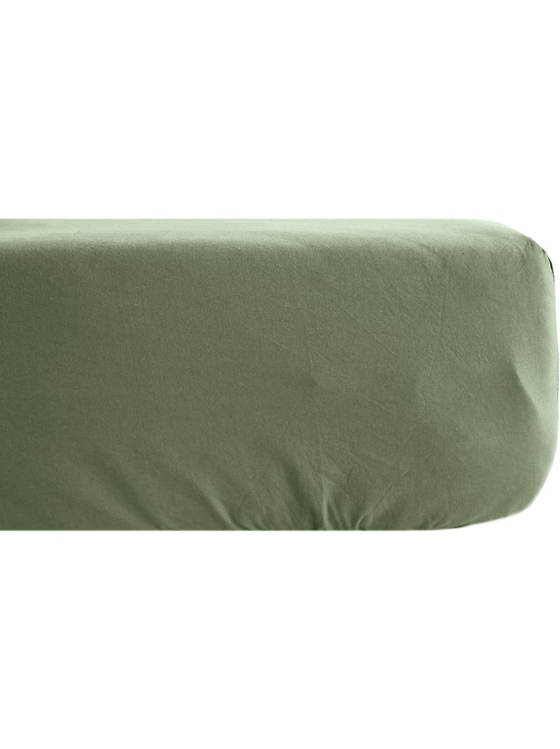 Drap housse collection OPERA Vert bouteille - Kiabi