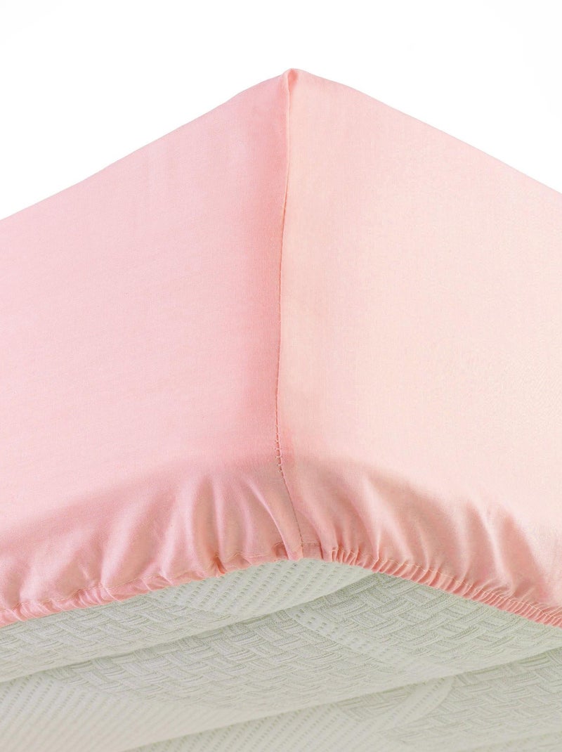 Drap housse Collection Tendance Uni Rose parme - Kiabi