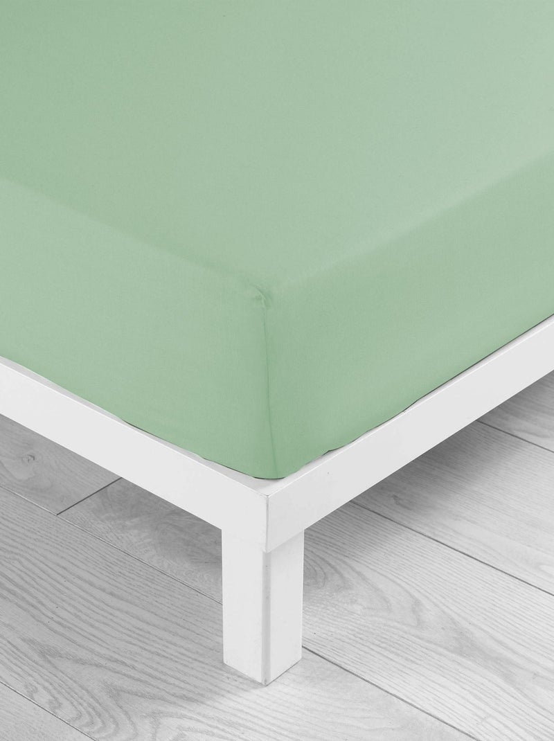 Drap housse Collection Tendance Uni Vert chèvrefeuille - Kiabi