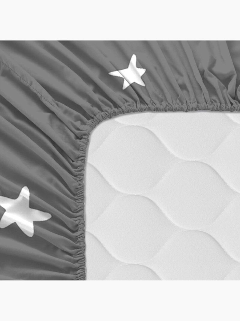 Drap-housse Constellation "Happyfriday" Blanc - Kiabi