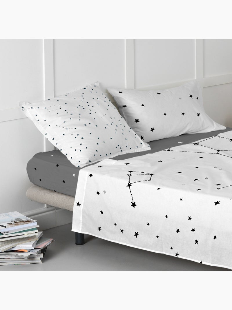Drap-housse Constellation "Happyfriday" Blanc - Kiabi