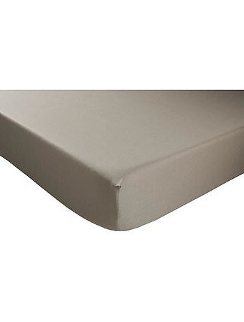 Drap Housse Coton - DODO - Antibactérien - 90 x190 cm - Taupe