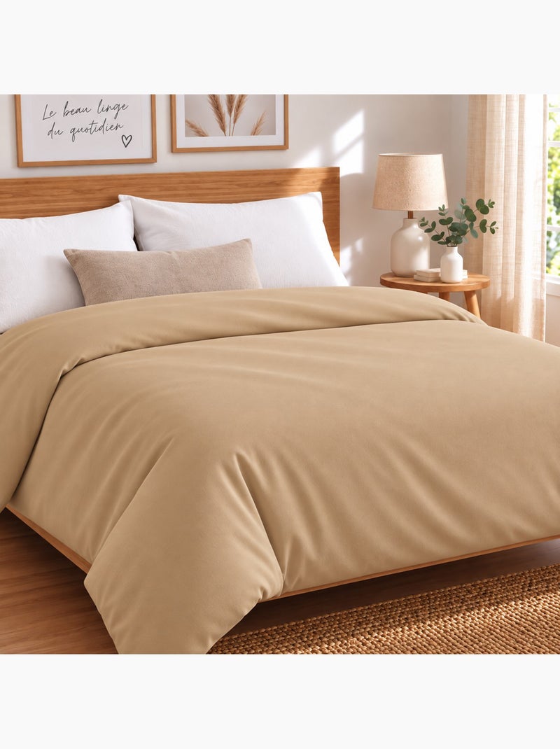 Drap housse coton 120 fils jersey extensible douceur Gris - Kiabi