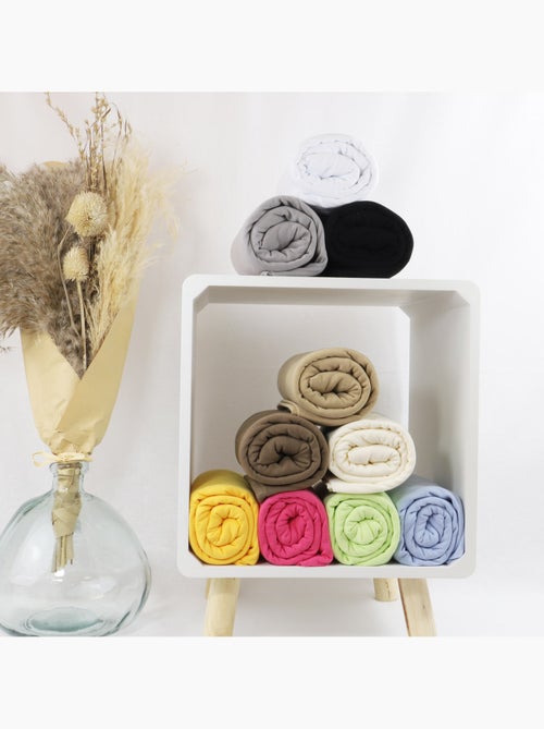 Drap housse coton 120 fils jersey extensible DOUCEUR - Kiabi