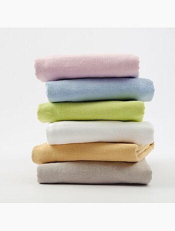 Drap housse coton 57 fils en molleton flanelle TOUDOUX