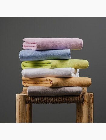 Drap housse coton 57 fils en molleton flanelle TOUDOUX