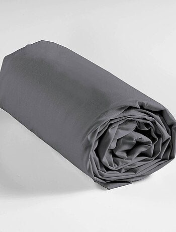 Drap housse coton 57 fils rose dragee 90 x 190 cm