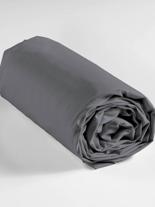 Drap housse coton 57 fils kaki 90 x 190 cm - Kiabi