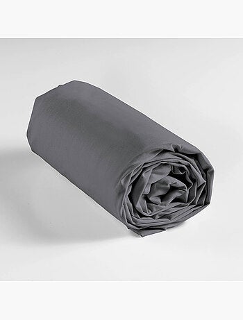 Drap housse coton 57 fils rose dragee 90 x 190 cm