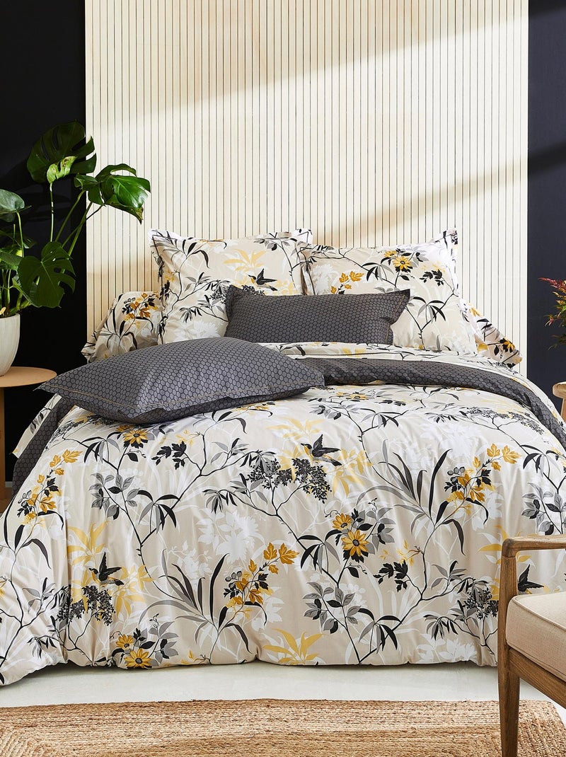 Drap housse coton ASIA Bonnet de 30 cm gris anthracite - Kiabi