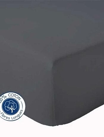 Drap Housse Uni bonnet 30 cm 100% Coton