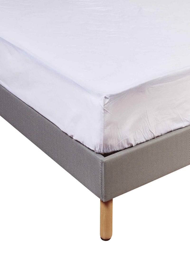 Drap housse coton bonnet 30 made in France Blanc - Kiabi