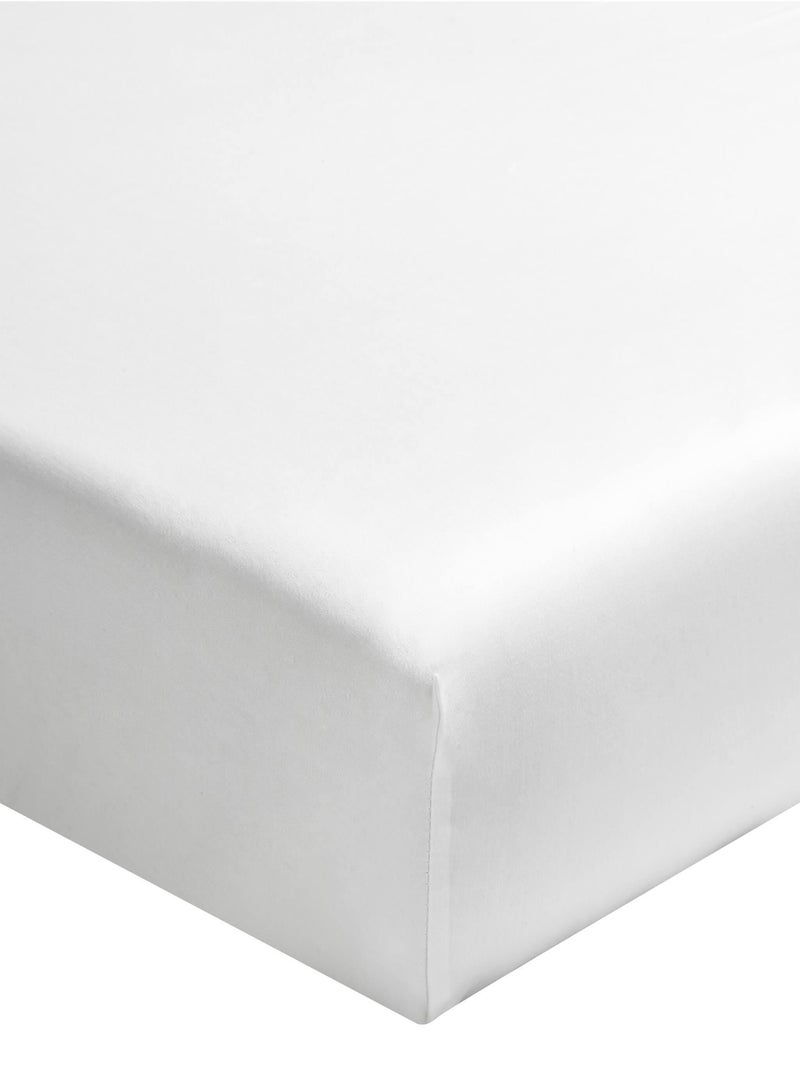Drap housse coton bonnet 30 made in France Blanc - Kiabi