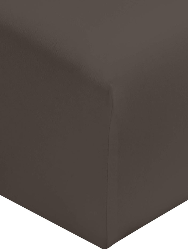 Drap housse coton bonnet 30 made in France gris anthracite - Kiabi