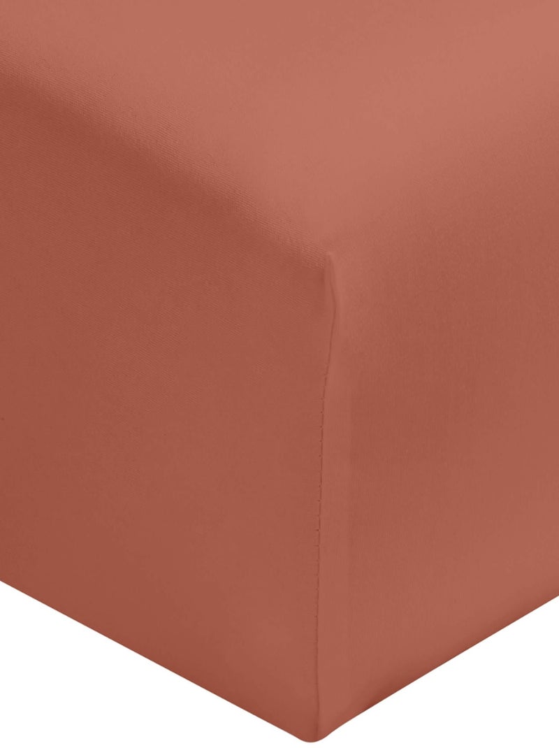 Drap housse coton bonnet 30 made in France Orange - Kiabi