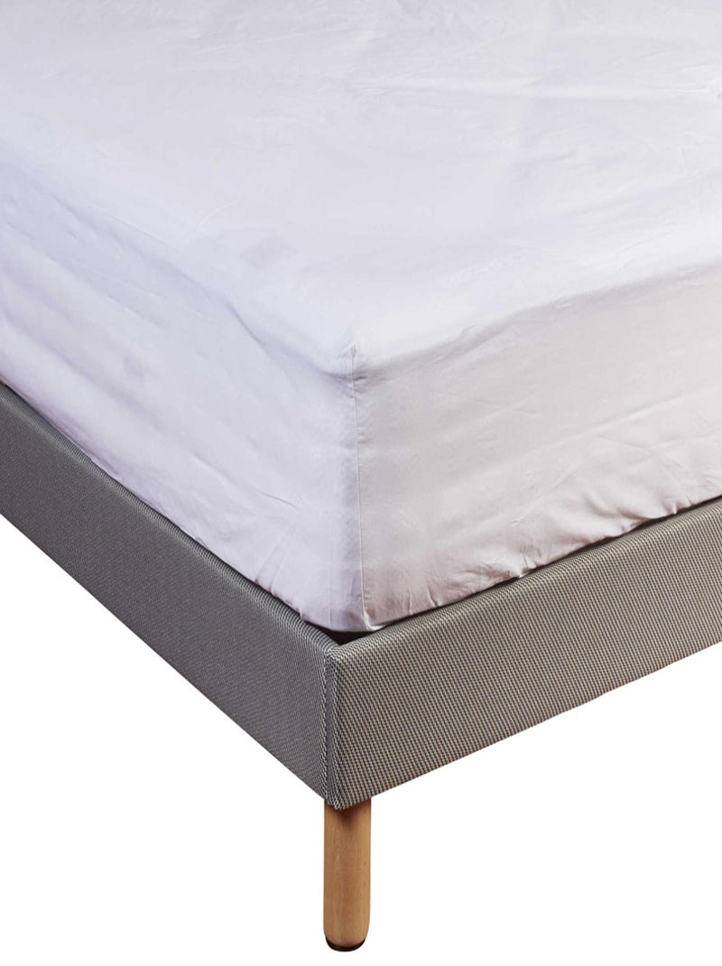 Drap housse coton bonnet 40 made in France Blanc - Kiabi